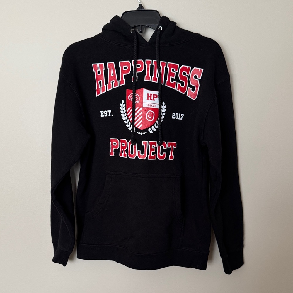 Crewneck Hoodie - Black with Red Graphic